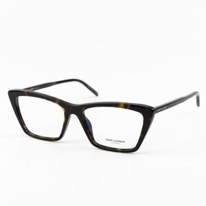 NEW Saint Laurent SL737 MICA THIN OPT 002 Dark Havana Cat Eye Unisex Eyeglasses